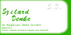 szilard denke business card
